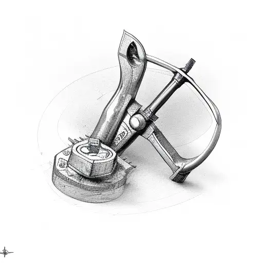 plumbers wrench tattoo design idea