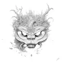 Risk and rich oberflow transition tattoo design idea