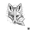 fox & rocket tattoo design idea