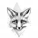 fox & rocket tattoo design idea