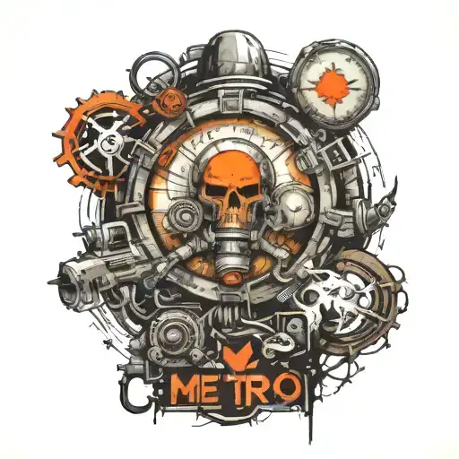 Metro 2033 incorporated tattoo design idea