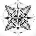 Compass tattoo design idea