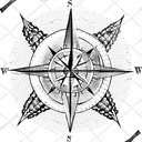 Compass tattoo design idea