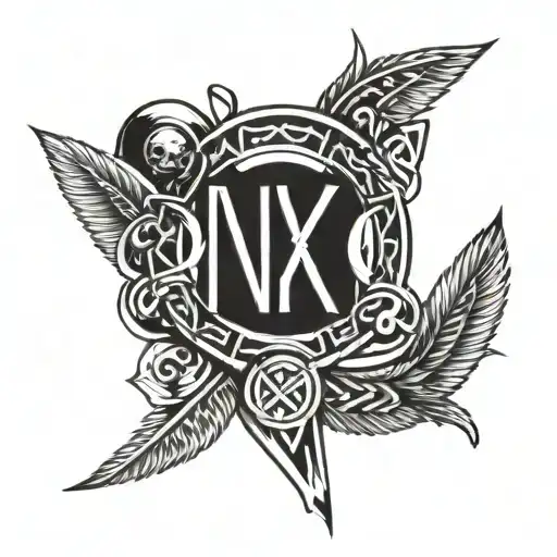 tribal band with roman numerials counting tattoo design idea