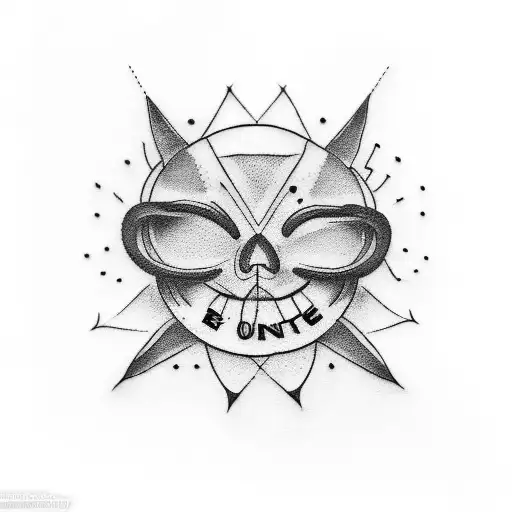 give me a tattoo idea of "smile when you think of me". I want it to be like a shape on my hand. tattoo design idea