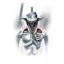 xenomorph vs samurai tattoo design idea