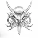 xenomorph fighting samurai tattoo design idea