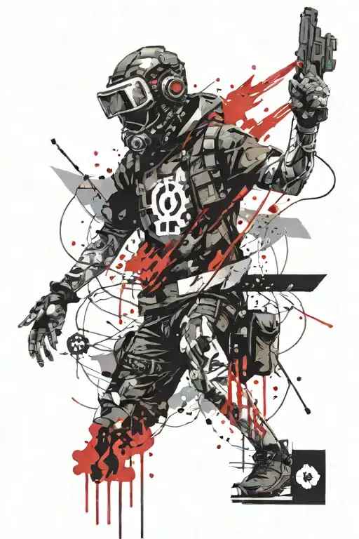 hacker and computing symbols incorporated tattoo design idea