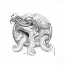 Jörmungandr swallowing the world tattoo design idea