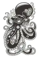 American traditional octopus  tattoo design idea