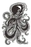 American traditional octopus  tattoo design idea