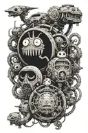 ghibli characters tattoo design idea