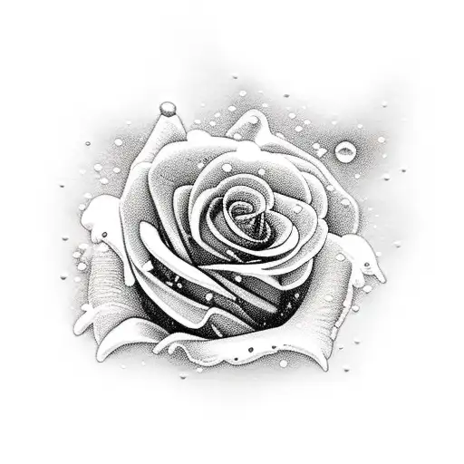 roses, gun and snow white  tattoo design idea