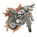 virgin motorcycle tattoo design idea