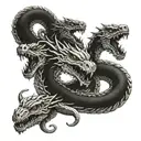 5 headed hydra   tattoo design idea