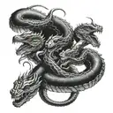 5 headed hydra   tattoo design idea
