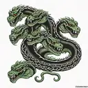 5 headed hydra   tattoo design idea