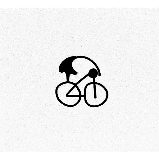 circle with biker sign tattoo design idea