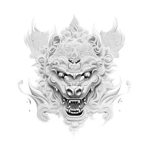Foo Dog tattoo design idea