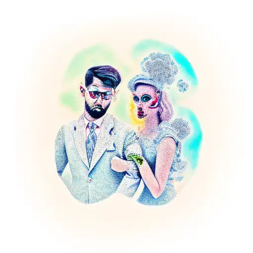 weird marriage tattoo design idea