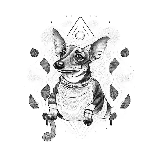 A married truck driver and writer who love dune, have miniature dachshunds, lots of kids, and who love to travel  tattoo design idea