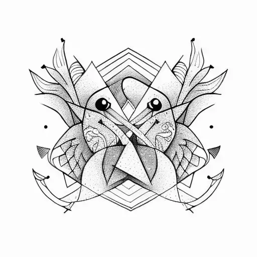 Married odd couple tattoo design idea