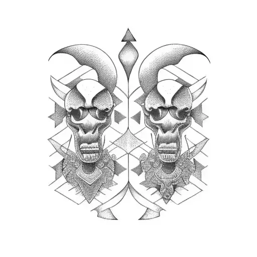 weird marriage  tattoo design idea