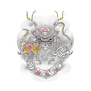 weird marriage  tattoo design idea