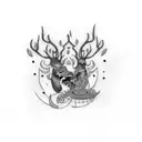 Married odd couple tattoo design idea