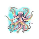sexy octopus tattoo design idea