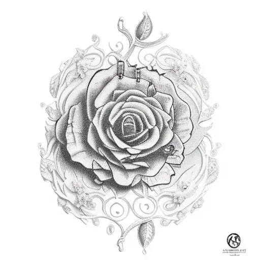 gate to a secret garden tattoo design idea