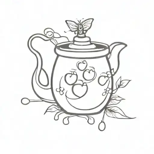 winnie the phooh honey pot  tattoo design idea