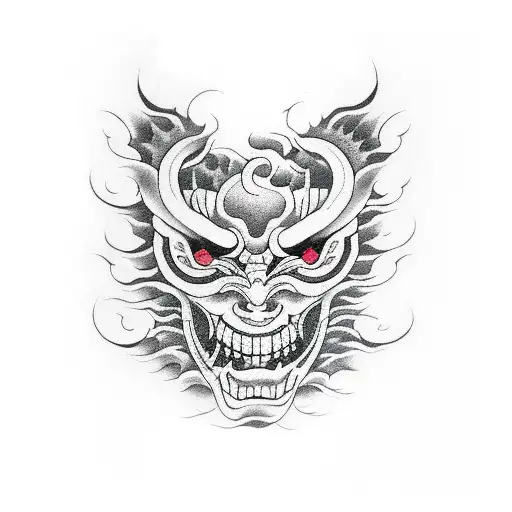 shadow demon tattoo design idea