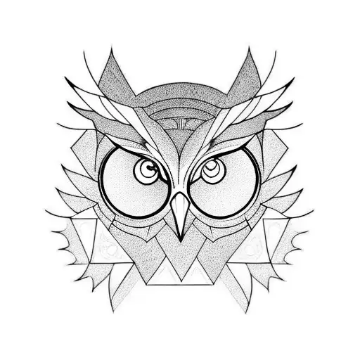 owl eyes tattoo design idea