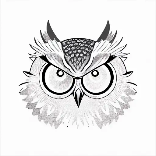 owl eyes tattoo design idea