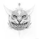  strips in cross tattoo design idea