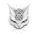  strips in cross tattoo design idea