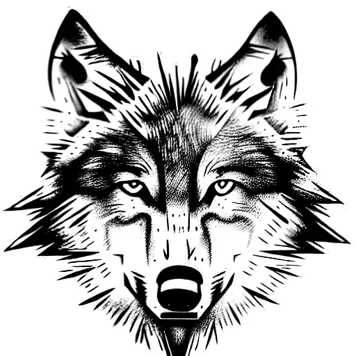 Wolf tattoo design idea