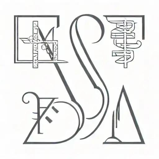 FGM acronym based on being a hustler counting money. just letters  tattoo design idea