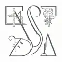 FGM acronym based on being a hustler counting money. just letters  tattoo design idea