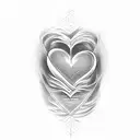 heart lines with the name Delone in cursive tattoo design idea