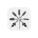 wheat with sickle tattoo design idea