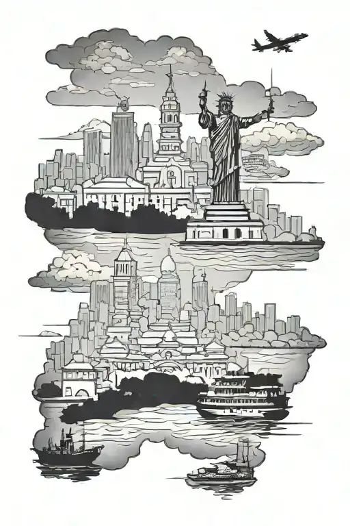 Vietnam silhouette filled with skyline of Ho chi minh city  tattoo design idea