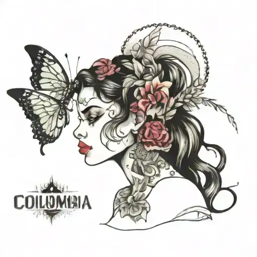 colombian girl tattoo design idea