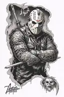 NY Based with jason voorhees tattoo design idea