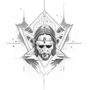 the sinner in front of jesus tattoo design idea