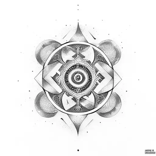 mudra symbol with resist the slave mind tattoo design idea