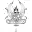 Uttara Bodhi Mudra with resist the slave mind tattoo design idea