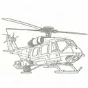 helicopter flying shellback with rifle and night vision goggles tattoo design idea