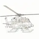 helicopter flying shellback with rifle and night vision goggles tattoo design idea